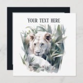 Schattige Oerwoud leeuw feest Kaart (Voorkant / Achterkant)