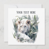 Schattige Oerwoud leeuw feest Kaart (Voorkant)