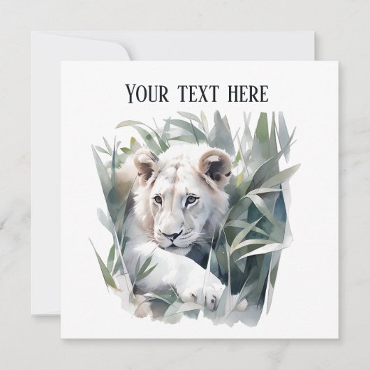 Schattige Oerwoud leeuw feest Kaart (Voorkant)