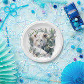 Schattige Oerwoud leeuw feest Papieren Bordje (Feest)