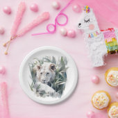 Schattige Oerwoud leeuw feest Papieren Bordje (Feest)