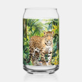 Schattige oerwoud luipaard liefhebbers blikvorm glas (Achterkant)