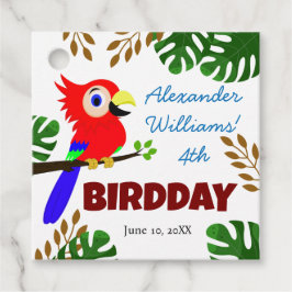 Schattige Oerwoud Parrot Bird Kind verjaardagsfees Bedankjes Labels