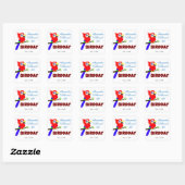 Schattige Oerwoud Parrot Bird Kind verjaardagsfees Vierkante Sticker (Vel)