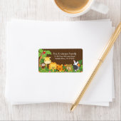 Schattige Oerwoud Safari Baby shower adreslabel Etiket (Insitu)