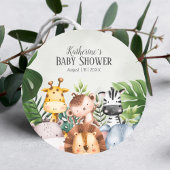 Schattige Oerwoud Safari Dieren Sticker