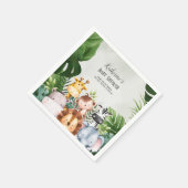 Schattige Oerwoud Safari Dieren Sticker Servet (Hoek)