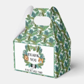 Schattige Oerwoud Safari Lion Tijger Olifant Verja Bedankdoosjes (Achterkant)