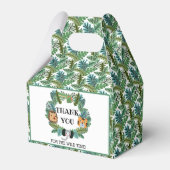 Schattige Oerwoud Safari Lion Tijger Olifant Verja Bedankdoosjes (Voorkant Zijde)