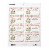 Schattige Oerwoud Safari Oerwoud Dierennaam Spel S Etiket (Full Sheet)