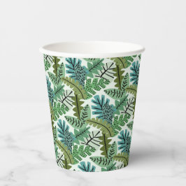 Schattige Oerwoud Safari Wild Leaf Leaves Verjaard Papieren Bekers