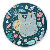 schattige oerwoud-slotenliefhebbers keramische knop (Voorkant)