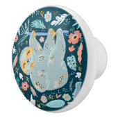 schattige oerwoud-slotenliefhebbers keramische knop (Rechts)