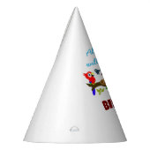 Schattige Oerwoud Vogels op de Tree Bird Verjaarda Feesthoedjes (Links)