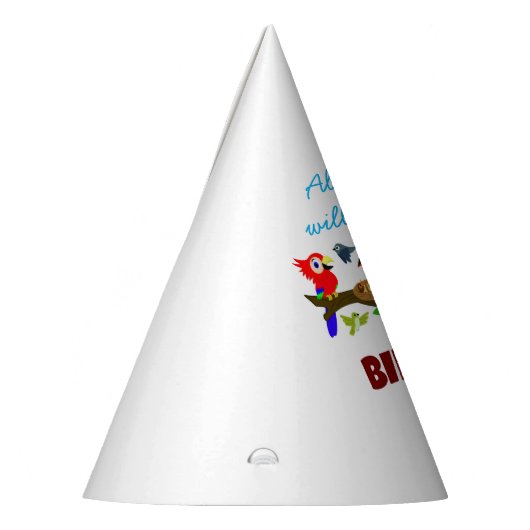 Schattige Oerwoud Vogels op de Tree Bird Verjaarda Feesthoedjes (Links)