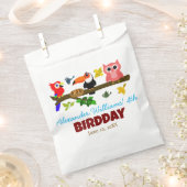 Schattige Oerwoud Vogels op de Verjaardag van Tree Bedankzakje (Geknipt)