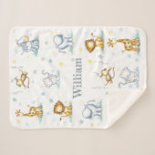 Schattige oerwouden babydeken sherpa deken (Voorkant (horizontaal))