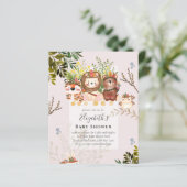 Schattige Oerwouden Babyjongens Shower uitnodigen (Staand voorkant)