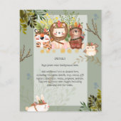 Schattige Oerwouden Babyjongens Shower uitnodigen (Achterkant)