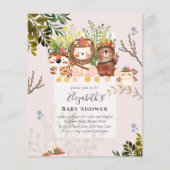 Schattige Oerwouden Babyjongens Shower uitnodigen (Voorkant)