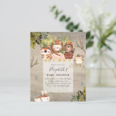 Schattige Oerwouden Babyjongens Shower uitnodigen (Staand voorkant)