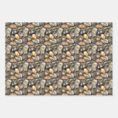 schattige oester schept parels getild inpakpapier vel (Voorkant 2)