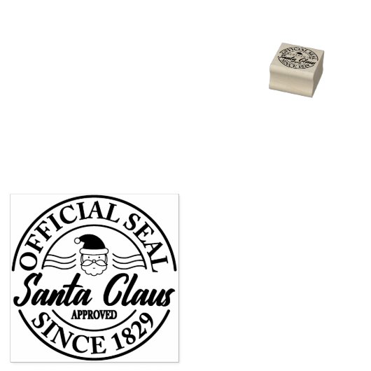 Schattige officieel Santa Seal Rubberstempel (Gestempeld)