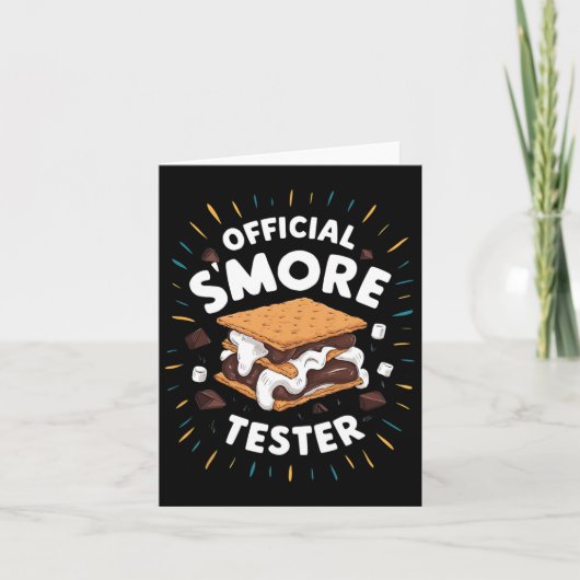 Schattige Officiële S'more Tester Smores Funny Cam Kaart (Voorkant)