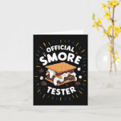 Schattige Officiële S'more Tester Smores Funny Cam Kaart (Gele Bloem)
