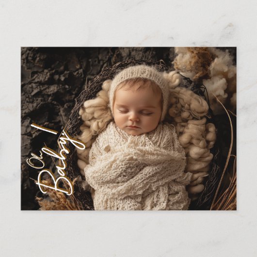 Schattige Oh Baby! neutraal briefkaart (Voorkant)