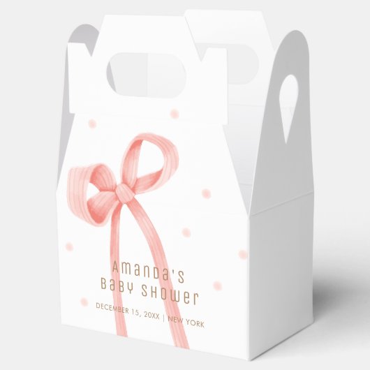 Schattige Oh Baby Polka Dot Bow Baby shower Bedankdoosjes (Geopend)