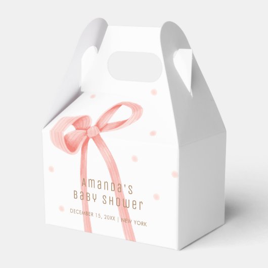 Schattige Oh Baby Polka Dot Bow Baby shower Bedankdoosjes (Voorkant Zijde)