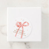 Schattige Oh Baby Polka Dot Bow Baby shower Bedankjes Labels (In situ)