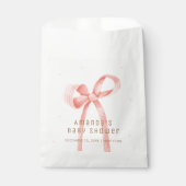 Schattige Oh Baby Polka Dot Bow Baby shower Bedankzakje (Voorkant)