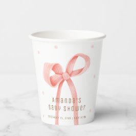 Schattige Oh Baby Polka Dot Bow Baby shower Papieren Bekers