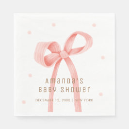 Schattige Oh Baby Polka Dot Bow Baby shower Servet