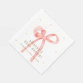 Schattige Oh Baby Polka Dot Bow Baby shower Servet (Hoek)