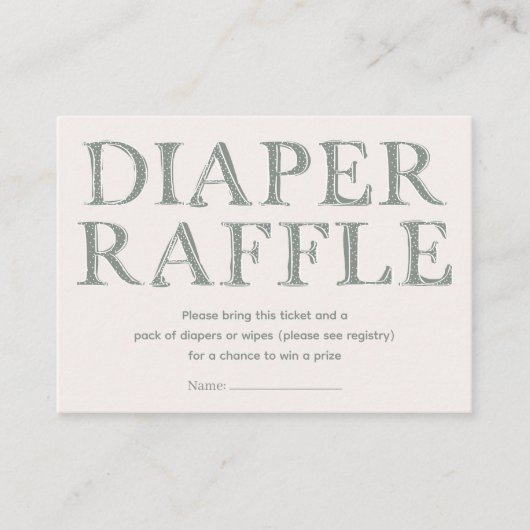 Schattige Oh Boy Groene Stippen Minimal Luierloof Informatiekaartje (Voorkant)