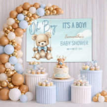 Schattige Oh Boy Het is een Boy Beer Baby shower A