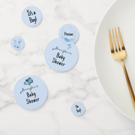 Schattige, oh jongen, blauw Waterverf Baby shower Confetti