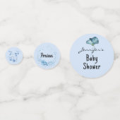Schattige, oh jongen, blauw Waterverf Baby shower Confetti (Achterkanten)