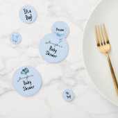 Schattige, oh jongen, blauw Waterverf Baby shower  Confetti