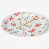 Schattige Oh wat een leuk kerstfeest Papieren Bordje (Gekanteld)