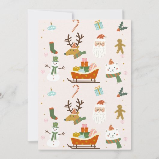 Schattige Oh What Fun Christmas 1st Birthday Invit Kaart (Achterkant)