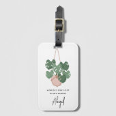Schattige Oke Plant Ouder Gepersonaliseerd Bagagelabel (Voorkant (verticaal))