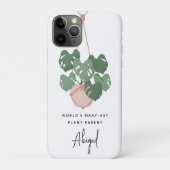 Schattige Oke Plant Ouder Gepersonaliseerd Case-Mate iPhone Case (Achterkant)