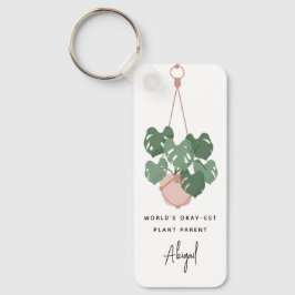 Schattige Oke Plant Ouder Gepersonaliseerd Sleutelhanger