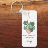 Schattige Oke Plant Ouder Gepersonaliseerd Sleutelhanger (Voorkant)