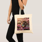 Schattige oktober egel met opalhart tote bag (Voorkant (product))