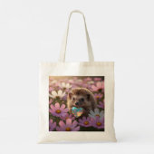 Schattige oktober egel met opalhart tote bag (Achterkant)